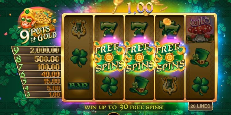 9 Pots of gold slot spelautomat casino kollen