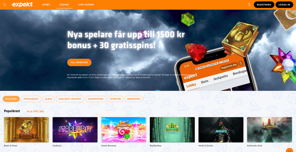 Expekt vågar påstå att man har ett spel för alla svenska spelare